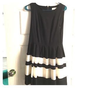 Closet ModCloth Navy A-Line Stripe Detail Dress